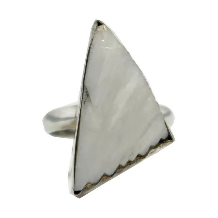 Rings Satin Crystals Scolecite Ring Pinnacle Sterling Silver Size 9