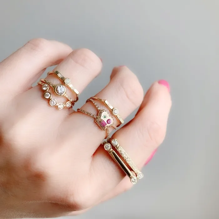 Rings Scosha Diamond Bar Stack Ring