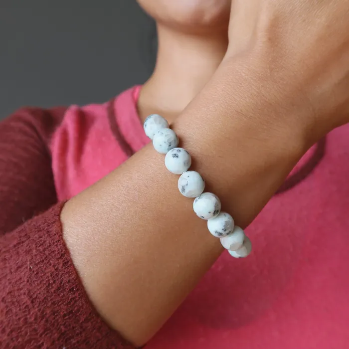 Satin Crystals Bracelets Kiwi Jasper Bracelet Sesame Green Fashion Forward