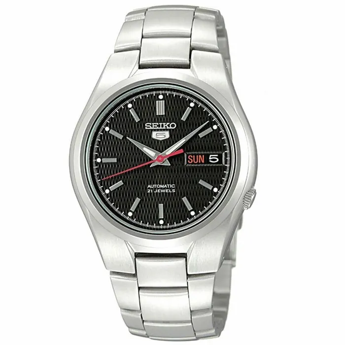 Seiko Mens Watch Seiko 5 DayDate Black Dial Silver Tone Bracelet SNK607K1 SEIKO Bracelets Seiko Mens Watch Seiko 5 DayDate Black Dial Silver Tone Bracelet SNK607K1 SEIKO Bracelets