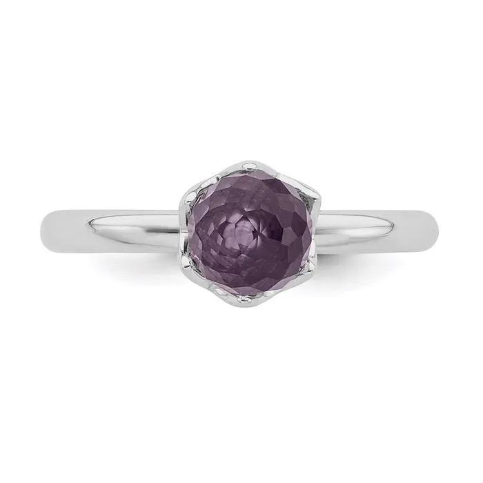 Stackable Expressions Rings Sterling Silver Stackable Expressions Amethyst Briolette Ring QSK323 Stackable Expressions Rings Sterling Silver Stackable Expressions Amethyst Briolette Ring QSK323