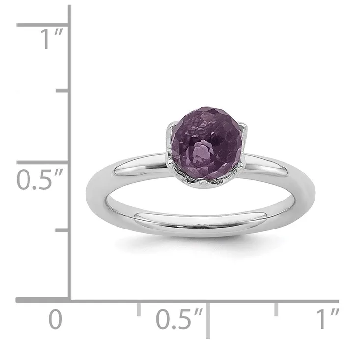 Stackable Expressions Rings Sterling Silver Stackable Expressions Amethyst Briolette Ring QSK323 Stackable Expressions Rings Sterling Silver Stackable Expressions Amethyst Briolette Ring QSK323