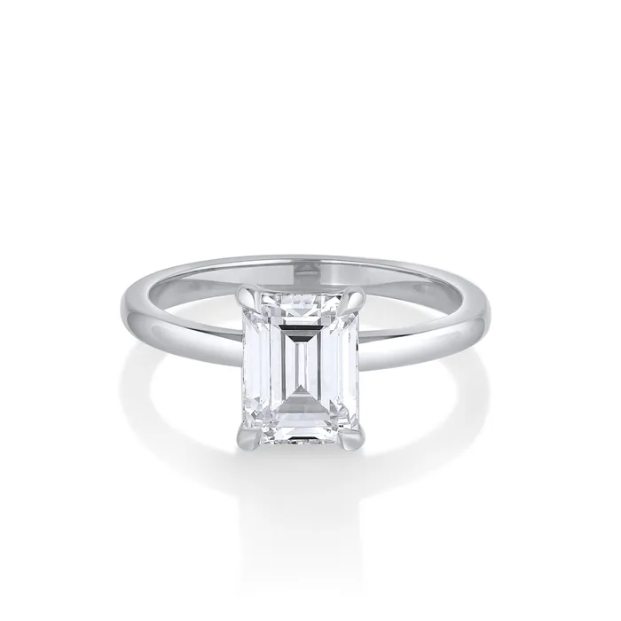 The Annette Emerald Cut Engagement Ring Marrow Fine Rings