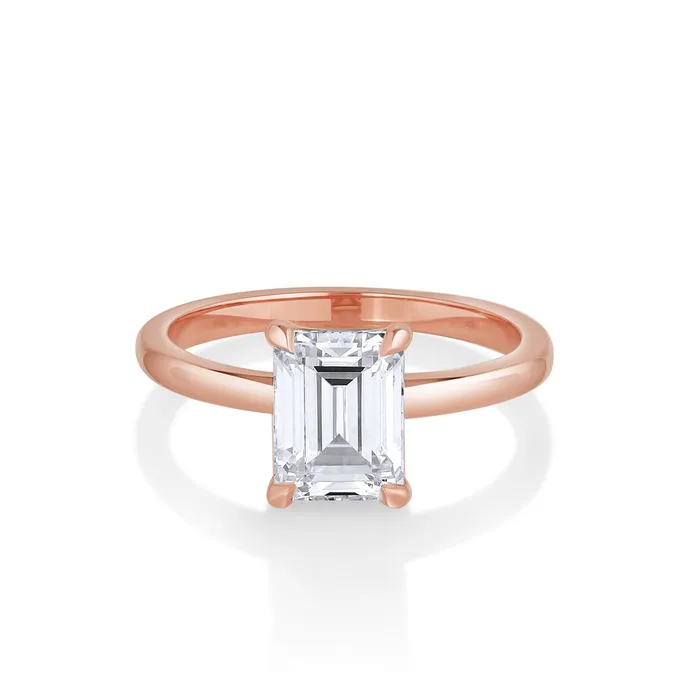 The Annette Emerald Cut Engagement Ring Marrow Fine Rings