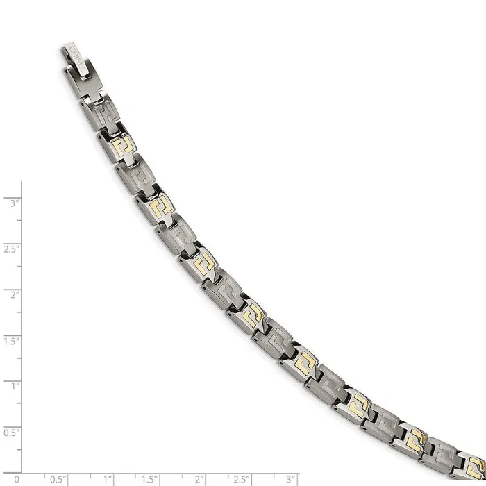 Titanium with 14k Inlay Accent Bracelet Chisel Bracelets Titanium with 14k Inlay Accent Bracelet Chisel Bracelets
