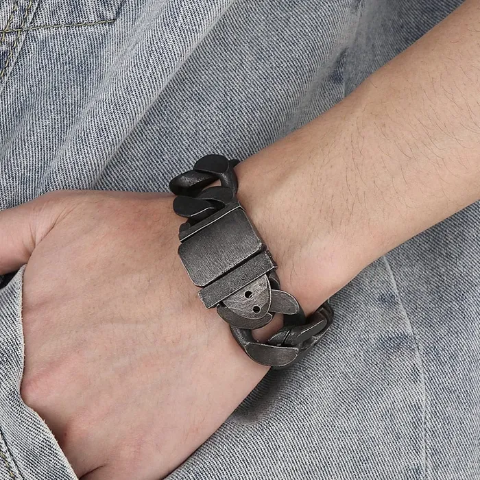 VVS Jewelry Bracelets 25mm Chunky Stainless Steel Miami Cuban Bracelet