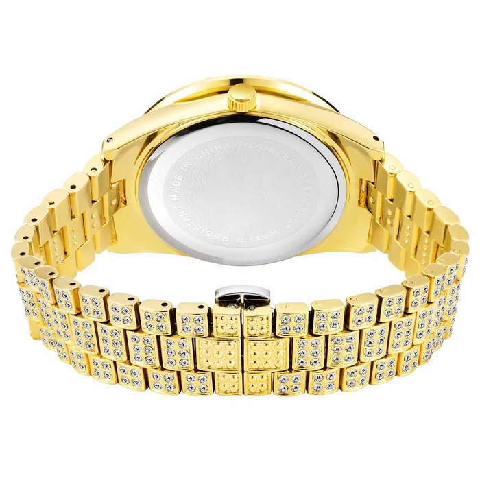 VVS Jewelry Bracelets Fully Iced Bling Watch Cuban Bracelet Bundle