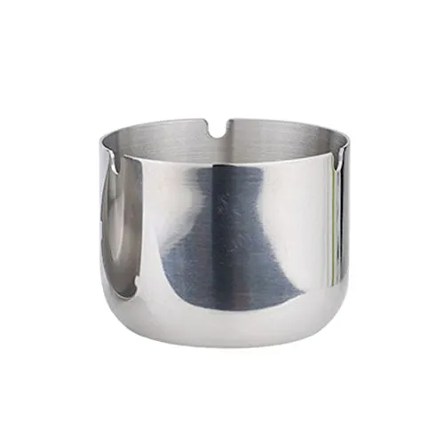 Bracelets Dropshipped via Social Commerce Network arythe Stainless Steel Ashtray Cup Home Bar KTV Round Smoke Groove Ash Tray 9cm