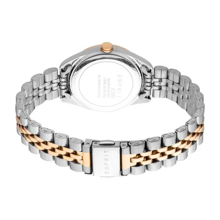 Bracelets ESPRIT Women Watch Two Tone Silver Rose Gold Color Case Bracelet Rose Gold Dial Esprit Bracelets ESPRIT Women Watch Two Tone Silver Rose Gold Color Case Bracelet Rose Gold Dial Esprit