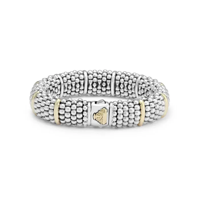 Bracelets Lagos Signature Caviar Gold Station Caviar Bracelet 15mm Bracelets Lagos Signature Caviar Gold Station Caviar Bracelet 15mm