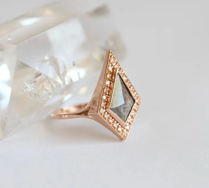 Capucinne Rings Andrea Kite Salt Pepper Diamond Ring
