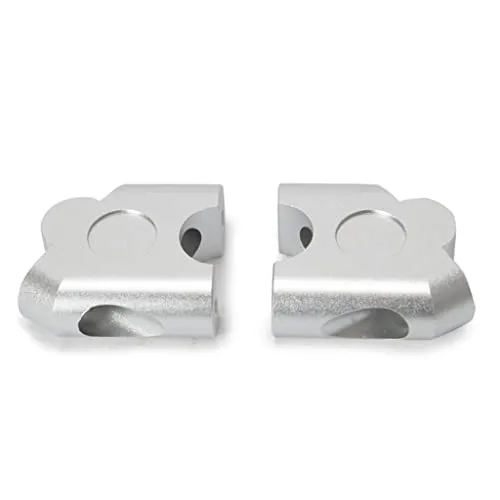 Dropshipped via Social Commerce Network ATORSE 78 22Mm Motorcycle ATV Dirt Bike Motocross Handlebar Risers Silver 2 Handlebar Riser Clamps 4 Fixing Bolts Rings