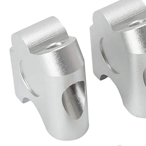 Dropshipped via Social Commerce Network ATORSE 78 22Mm Motorcycle ATV Dirt Bike Motocross Handlebar Risers Silver 2 Handlebar Riser Clamps 4 Fixing Bolts Rings