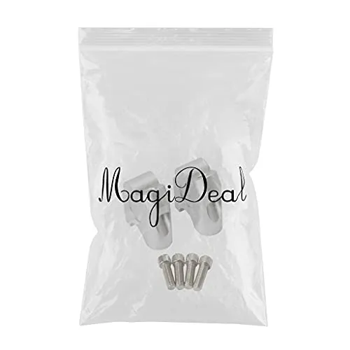 Dropshipped via Social Commerce Network ATORSE 78 22Mm Motorcycle ATV Dirt Bike Motocross Handlebar Risers Silver 2 Handlebar Riser Clamps 4 Fixing Bolts Rings