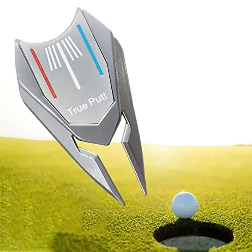 Dropshipped via Social Commerce Network Rings CALADNIS Divot Repair Fork Golf Ball Marker Golf Accessories Detachable Golfer Silver
