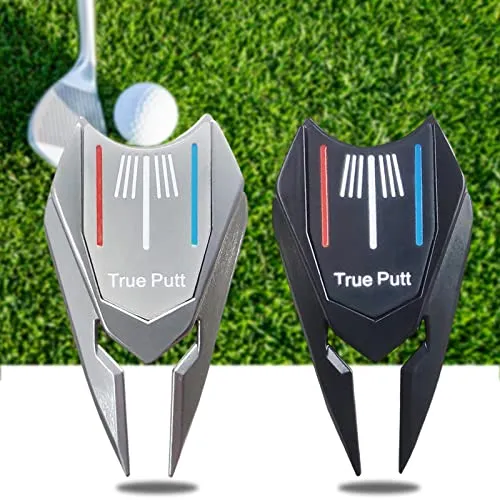 Dropshipped via Social Commerce Network Rings CALADNIS Divot Repair Fork Golf Ball Marker Golf Accessories Detachable Golfer Silver
