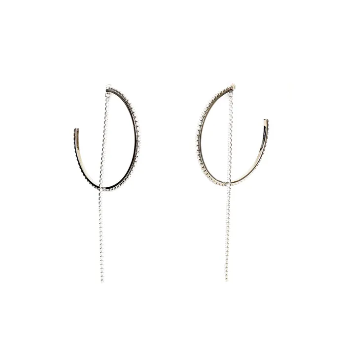 Earrings Swarovski SwarovskiFit Hoop Pierced EarringsWhiteOne Size Earrings Swarovski SwarovskiFit Hoop Pierced EarringsWhiteOne Size