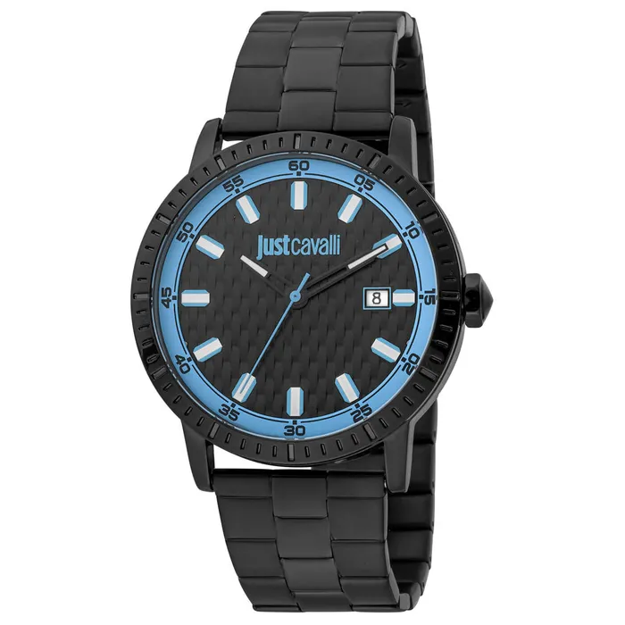 Just Cavalli Bracelets Just Cavalli Mens Stainless Steel Black Watch