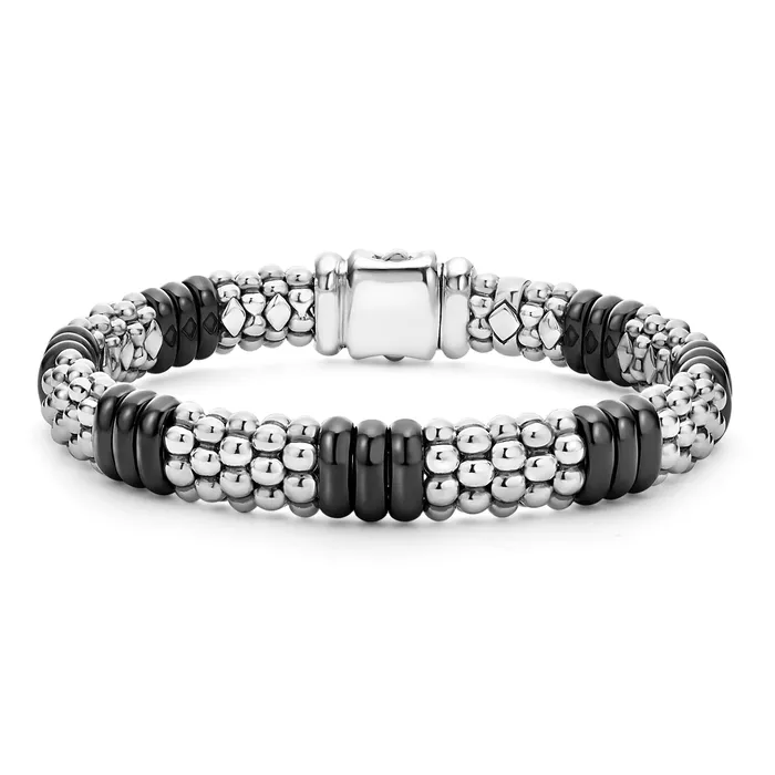 LAGOS Bracelets Black Caviar Black Ceramic Caviar Beaded Bracelet 9mm