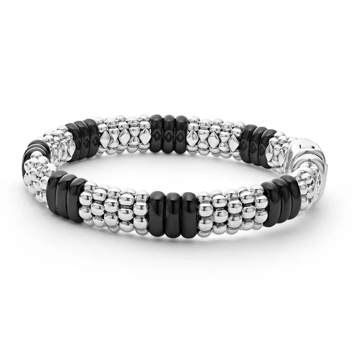 LAGOS Bracelets Black Caviar Black Ceramic Caviar Beaded Bracelet 9mm LAGOS Bracelets Black Caviar Black Ceramic Caviar Beaded Bracelet 9mm