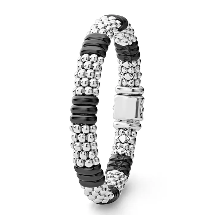 LAGOS Bracelets Black Caviar Black Ceramic Caviar Beaded Bracelet 9mm LAGOS Bracelets Black Caviar Black Ceramic Caviar Beaded Bracelet 9mm
