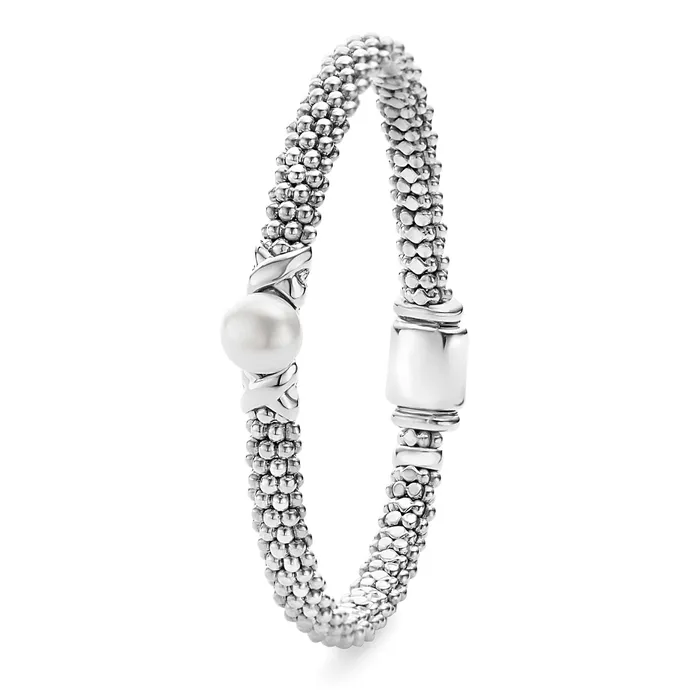 Lagos Bracelets Luna Silver X Pearl Caviar Bracelet 6mm Lagos Bracelets Luna Silver X Pearl Caviar Bracelet 6mm
