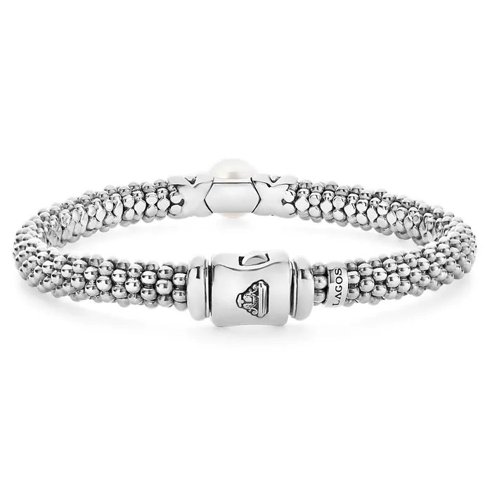Lagos Bracelets Luna Silver X Pearl Caviar Bracelet 6mm Lagos Bracelets Luna Silver X Pearl Caviar Bracelet 6mm