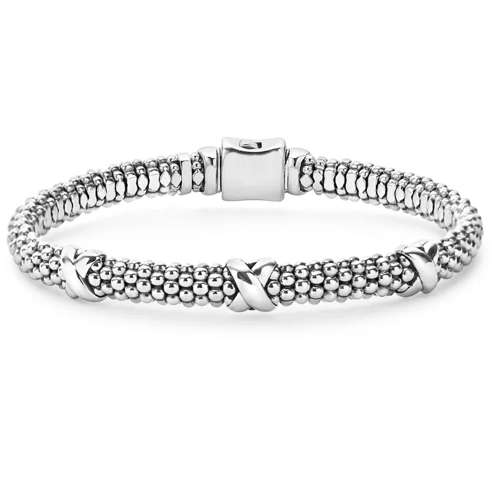 Lagos Embrace Three Station X Caviar Bracelet 6mm Bracelets