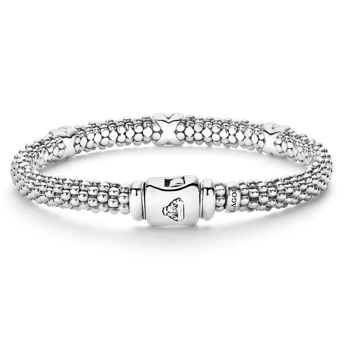Lagos Embrace Three Station X Caviar Bracelet 6mm Bracelets Lagos Embrace Three Station X Caviar Bracelet 6mm Bracelets