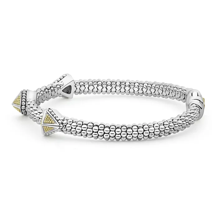 Lagos KSL Three Station Pyramid Caviar Bracelet 6mm Bracelets Lagos KSL Three Station Pyramid Caviar Bracelet 6mm Bracelets