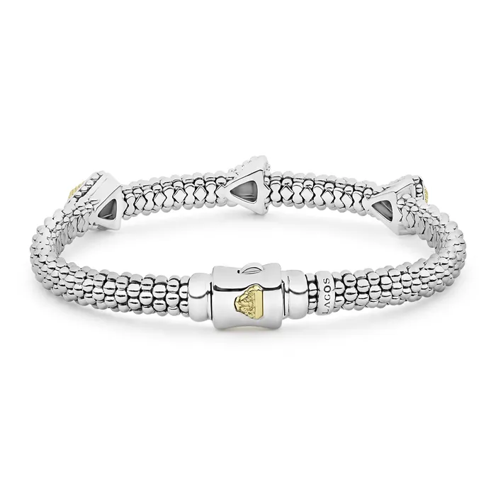 Lagos KSL Three Station Pyramid Caviar Bracelet 6mm Bracelets Lagos KSL Three Station Pyramid Caviar Bracelet 6mm Bracelets