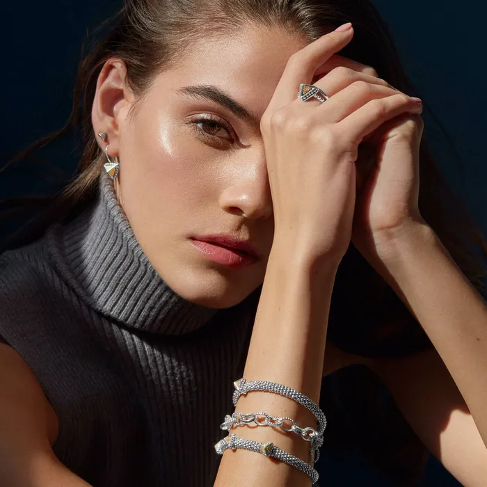 Lagos KSL Three Station Pyramid Caviar Bracelet 6mm Bracelets Lagos KSL Three Station Pyramid Caviar Bracelet 6mm Bracelets
