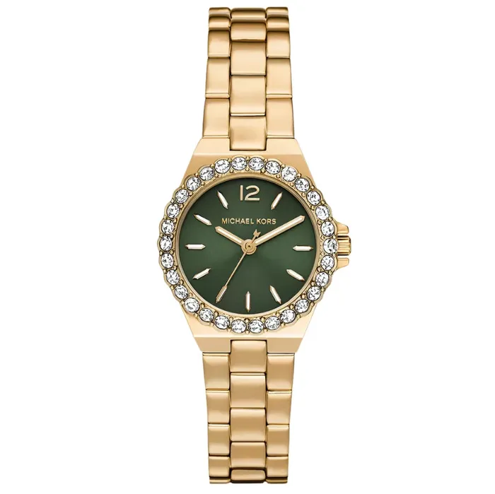 Michael Kors Earrings Michael Kors Lennox Ladies Green Dial ThreeHand GoldTone Stainless Steel Watch Michael Kors Earrings Michael Kors Lennox Ladies Green Dial ThreeHand GoldTone Stainless Steel Watch