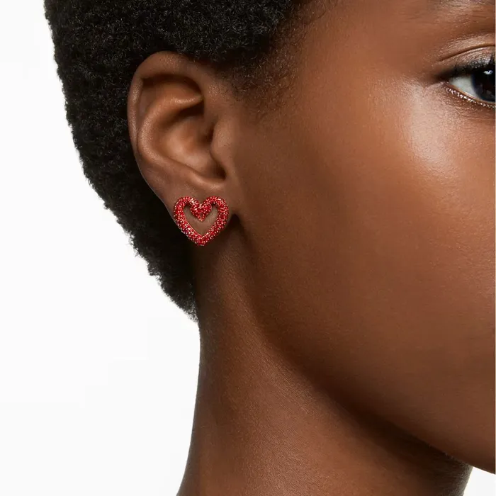 Swarovski Earrings Swarovski Una Stud Earrings Heart Extra small Red Goldtone plated ONE SIZE