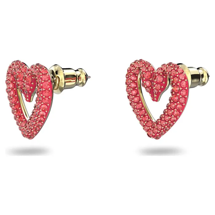 Swarovski Earrings Swarovski Una Stud Earrings Heart Extra small Red Goldtone plated ONE SIZE
