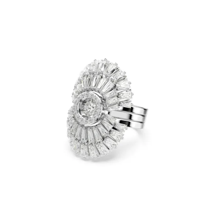 Swarovski Rings Swarovski Idyllia Ring Set 3 Mixed cuts Shell White Rhodium plated Size 52 Swarovski Rings Swarovski Idyllia Ring Set 3 Mixed cuts Shell White Rhodium plated Size 52