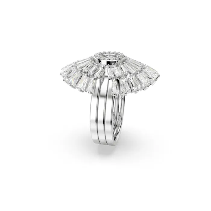 Swarovski Rings Swarovski Idyllia Ring Set 3 Mixed cuts Shell White Rhodium plated Size 52 Swarovski Rings Swarovski Idyllia Ring Set 3 Mixed cuts Shell White Rhodium plated Size 52