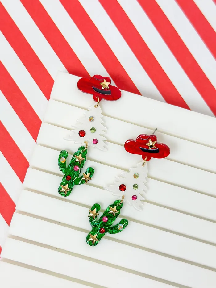 Western Christmas Dangle Earrings Prep Obsessed FP Earrings