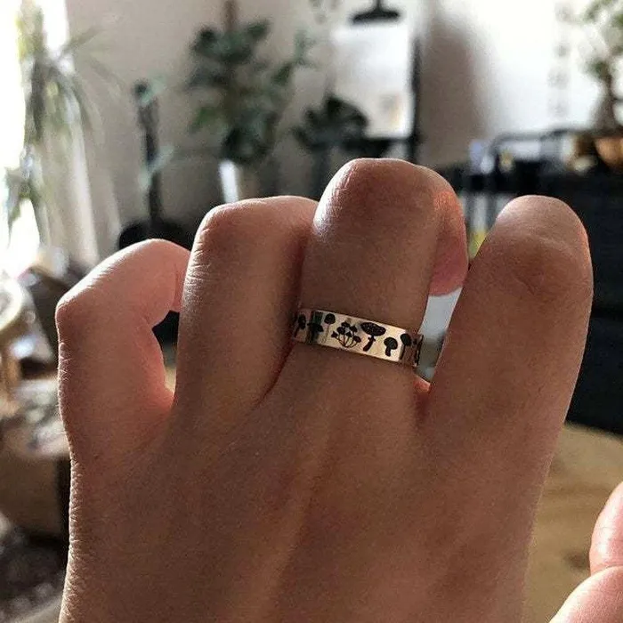 WickedAF Rings Forest Mushroom Ring