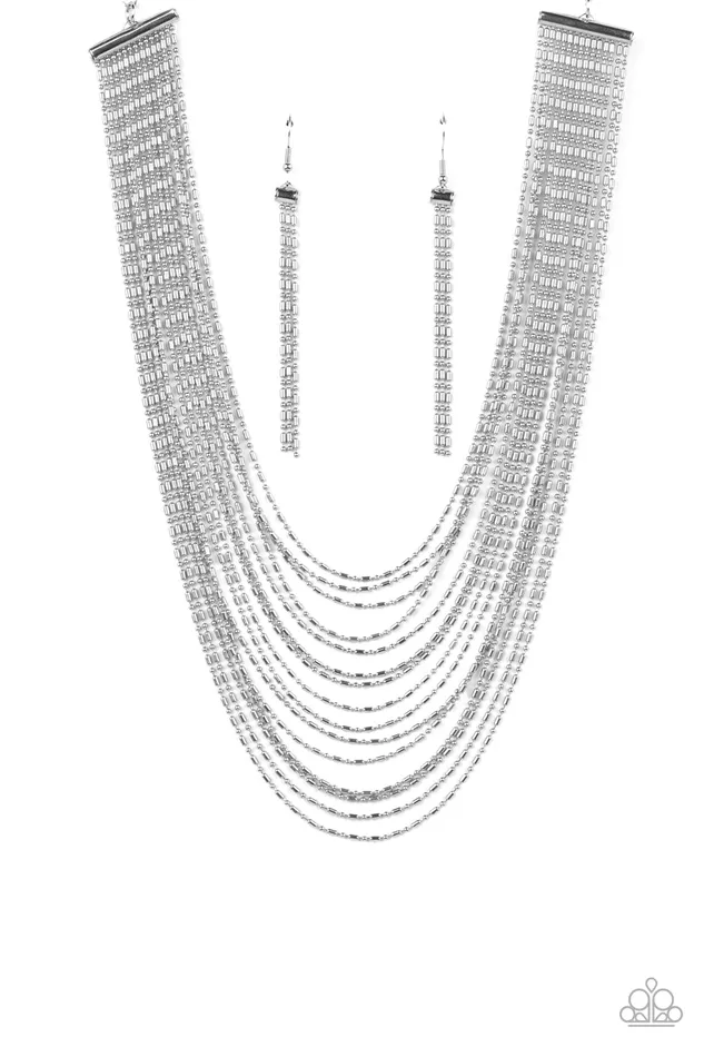 All Eyes On U Jewelry Paparazzi Accessories Cascading Chains Silver Paparazzi Necklace Necklaces All Eyes On U Jewelry Paparazzi Accessories Cascading Chains Silver Paparazzi Necklace Necklaces