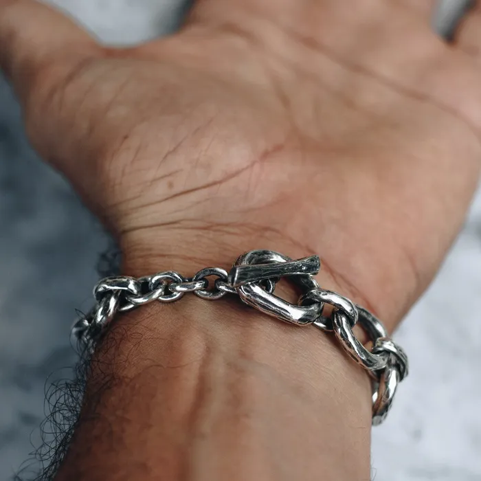 Bracelets JewelryLab BIG ABSTRACT CHAIN BRACELET 925 STERLING SILVER