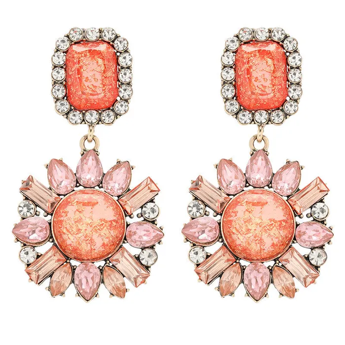Earrings Large Geometric Crystals Dangle Earring Refined by AnnaKaci Earrings Large Geometric Crystals Dangle Earring Refined by AnnaKaci