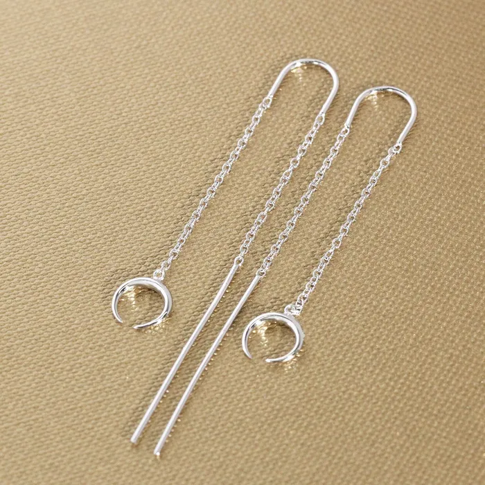 LOULOUROSE Earrings Crescent Threader Earrings