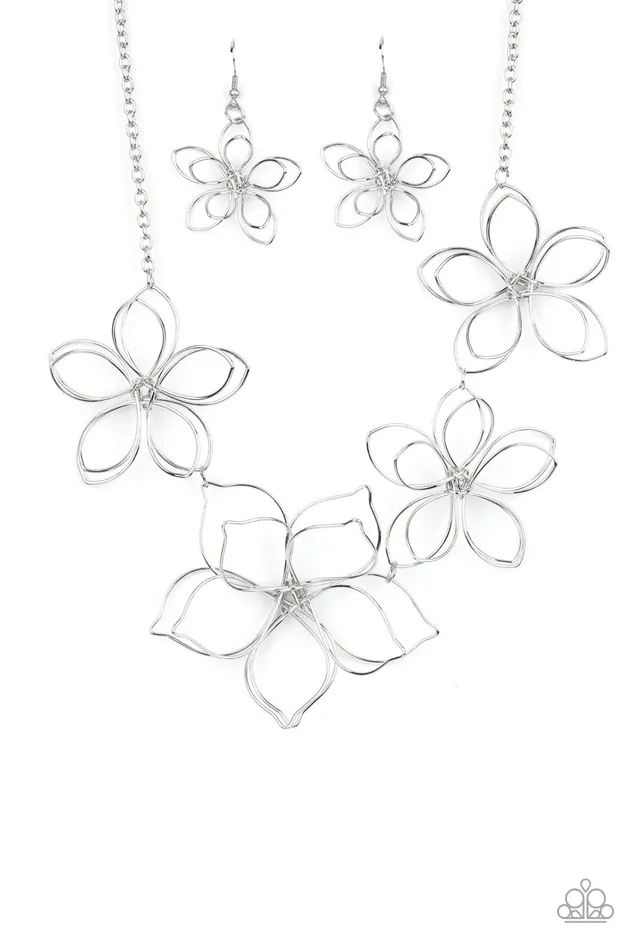 Necklaces All Eyes On U Jewelry Paparazzi Accessories Flower Garden Fashionista Silver Paparazzi Necklace Necklaces All Eyes On U Jewelry Paparazzi Accessories Flower Garden Fashionista Silver Paparazzi Necklace