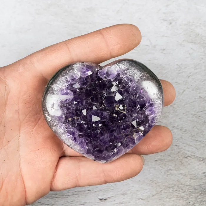 Necklaces Amethyst Heart 183 g 72x63mm InnerVision Crystals