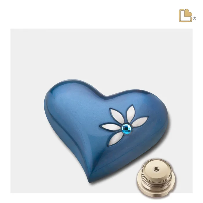 Necklaces Heart Nirvana Azure Cremation Urn LoveUrns