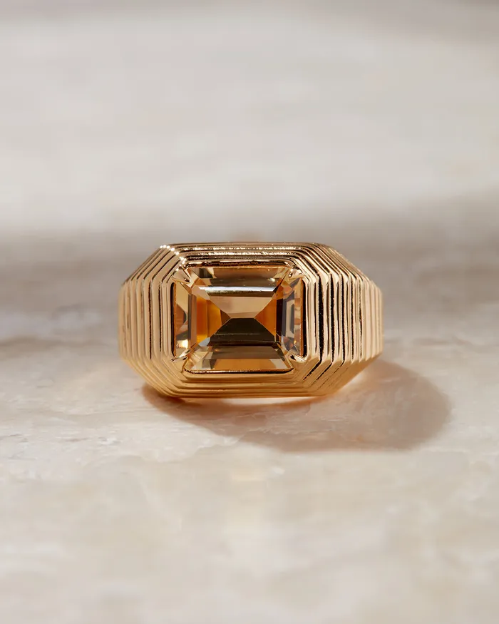 Rings Luv Aj Fine The Caroline StepCut Ring Citrine
